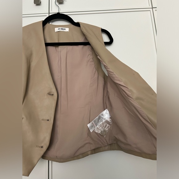 Tan colour Pleather Vest - Picture 2 of 3